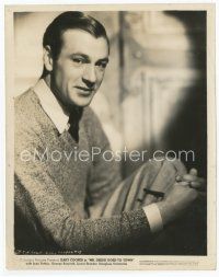 7f144 GARY COOPER 8x10 still '35 seated smiling portrait from Mr. Deeds Goes to Town!