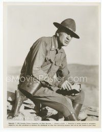 7f146 GARY COOPER 8x10.25 still '59 full-length seated in uniform from They Came to Cordura!