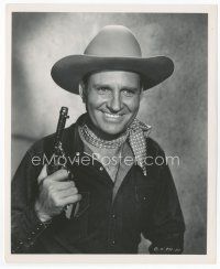 7f151 GENE AUTRY 8x10 still '49 waist-high smiling cowboy portrait holding gun by Crosby!