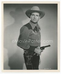 7f150 GENE AUTRY 8x10 still '49 in striped cowboy shirt with gun by Cronenweth!