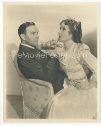 7f160 GEORGE BURNS & GRACIE ALLEN deluxe 8x10 still '30s she's sitting on his lap thinking!