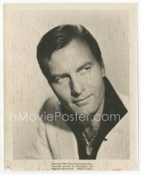 7f162 GEORGE MONTGOMERY 8x10 still '56 head & shoulders portrait of the actor in cool white jacket