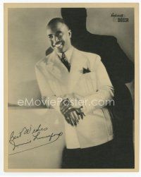 7f026 JIMMY LUNCEFORD 8x10 Decca Records still '40s full-length portrait wearing white jacket!