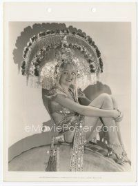7f336 LONA ANDRE 8x10 key book still '33 in sexy skimpy showgirl outfit & elaborate headdress!
