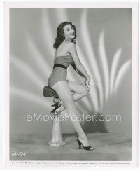 7f354 MARA CORDAY 8x10 still '55 full-length sexy smiling portrait in tight skimpy outfit!