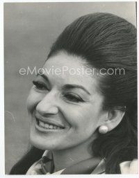 7f358 MARIA CALLAS 7.25x9.5 news photo '50s close smiling portrait of the pretty opera singer!