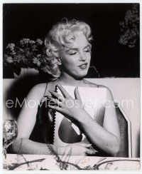 7f363 MARILYN MONROE 8x10 still '55 sexy close up at Friar's dinner for Dean Martin & Jerry Lewis!
