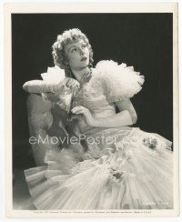 7f371 MARY MARTIN deluxe 8x10 still '39 in a romantic evening gown of blue tulle & silver!