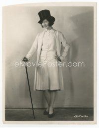7f340 LUCY DORAINE 8x10 still '20s full-length in dress w/ top hat & cane, Michael Curtiz's wife!