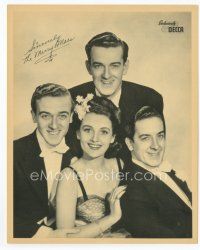 7f029 MERRY MACS 8x10 Decca Records still '40s group portrait in tuxedos and a dress!
