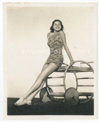 7f396 RITA HAYWORTH 8x10 still '30s wearing swimsuit showing her dancer legs by Whitey Schafer!