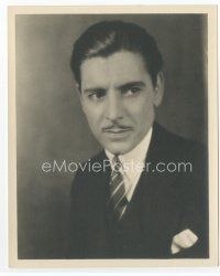 7f409 RONALD COLMAN deluxe 8x10 still '20s head & shoulders in suit & tie with his famous mustache!