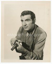 7f445 STEPHEN MCNALLY 8x10 still '58 close up as a cowboy holding his gun from Johnny Rocco!