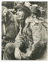 7f470 TOM TRYON 7x9 still '62 close up in military uniform & helmet from The Longest Day!