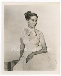 7f479 VALERIE HOBSON 8.25x10 still '52 seated portrait of the pretty actress in lacy dress!