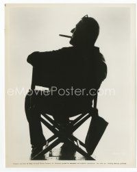 7f513 WILLIAM CASTLE 8x10 still '65 fantastic silhouette portrait of the director in chair w/cigar
