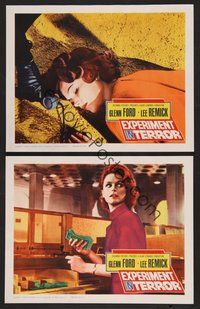 7g710 EXPERIMENT IN TERROR 2 LCs '62 close-up of pretty Lee Remick!