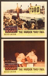 7g718 HARDER THEY FALL 2 LCs '56 cool images of boxer Mike Lane, Max Baer!