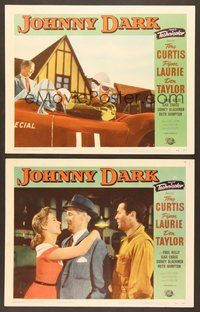 7g722 JOHNNY DARK 2 LCs '54 racer Tony Curtis, Piper Laurie, Don Taylor!