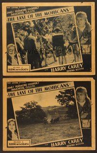 7g725 LAST OF THE MOHICANS 2 Chap4 LCs '32 Harry Carey serial, Riding with Death!