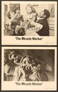 7g731 MIRACLE WORKER 2 LCs '62 Anne Bancroft as Annie Sullivan & Patty Duke as Helen Keller!
