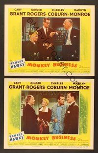 7g732 MONKEY BUSINESS 2 LCs '52 Cary Grant, Ginger Rogers, Charles Coburn!