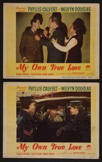 7g735 MY OWN TRUE LOVE 2 LCs '49 Phillip Friend, Phyllis Calvert & Melvyn Douglas!