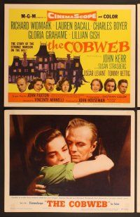 7g084 COBWEB 8 LCs '55 Richard Widmark, Lauren Bacall, Charles Boyer, Gloria Grahame, Lillian Gish!