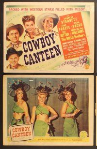 7g091 COWBOY CANTEEN 8 LCs '44 Charles Starrett, Jane Frazee, Tex Ritter!