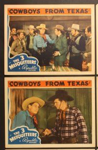 7g531 COWBOYS FROM TEXAS 6 LCs '39 Livingston, Hatton & Renaldo are The Three Mesquiteers!