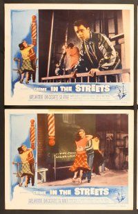 7g478 CRIME IN THE STREETS 7 LCs '56 directed by Don Siegel, Sal Mineo & 1st John Cassavetes!