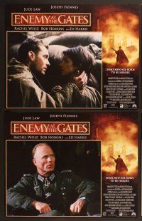 7g116 ENEMY AT THE GATES 8 LCs '01 Jude Law, Joseph Fiennes, cool images of snipers in WWII!