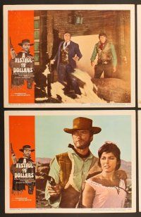 7g124 FISTFUL OF DOLLARS 8 LCs '67 Sergio Leone, Clint Eastwood, Gian Maria Volonte!