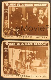 7g659 G-MEN VS. THE BLACK DRAGON 3 Chap15 LCs '43 WWII, Rod Cameron, Democracy in Action!