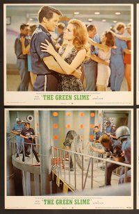 7g143 GREEN SLIME 8 LCs '68 classic cheesy sci-fi movie, great images of monster!