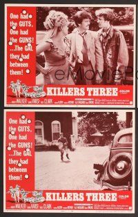 7g668 KILLERS THREE 3 LCs '68 Robert Walker, Diane Varsi, AIP, country picnic gone bad!