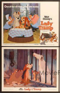 7g019 LADY & THE TRAMP 9 LCs R80 Walt Disney romantic canine dog classic cartoon!