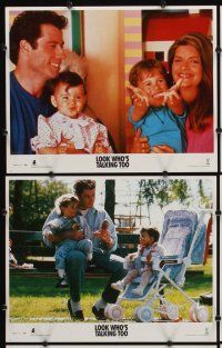 7g222 LOOK WHO'S TALKING TOO 8 LCs '90 John Travolta & Kirstie Alley have talking babies!
