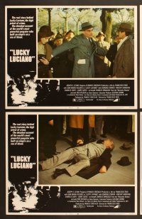 7g227 LUCKY LUCIANO 8 LCs '74 Gian Maria Volonte, Rod Steiger, gangster action scenes!
