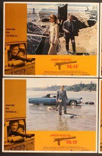 7g249 McQ 8 LCs '74 John Sturges, John Wayne is a busted cop, Eddie Albert!