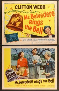 7g259 MR. BELVEDERE RINGS THE BELL 8 LCs '51 Clifton Webb in the title role, Joanne Dru!