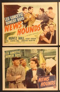 7g266 NEWS HOUNDS 8 LCs '47 wacky Bowery Boys, Leo Gorcey, Huntz Hall!