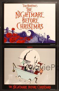 7g267 NIGHTMARE BEFORE CHRISTMAS 8 LCs '93 Tim Burton, Disney, great horror cartoon art!