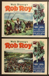 7g498 ROB ROY 7 LCs '54 Disney, Richard Todd as The Scottish Highland Rogue!