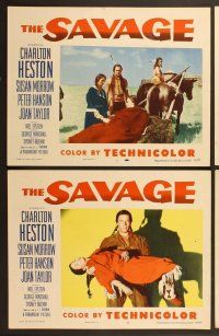 7g329 SAVAGE 8 LCs '52 Native American Charlton Heston, pretty Susan Morrow!