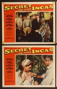 7g338 SECRET OF THE INCAS 8 LCs '54 Charlton Heston & Robert Young in South America!