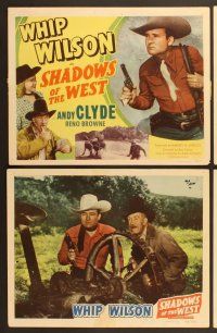 7g346 SHADOWS OF THE WEST 8 LCs '49 Whip Wilson, Andy Clyde, Bill Kennedy!