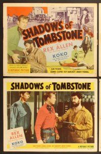 7g347 SHADOWS OF TOMBSTONE 8 LCs '53 cowboy Rex Allen, Koko, Slim Pickens!