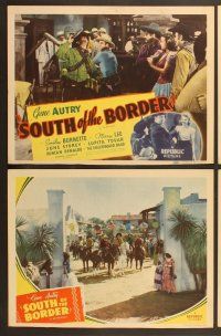 7g364 SOUTH OF THE BORDER 8 LCs R40s Gene Autry & Smiley Burnette, June Storey!
