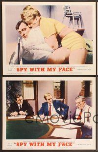 7g641 SPY WITH MY FACE 4 LCs '66 Robert Vaughn, David McCallum, Senta Berger, Man from UNCLE!